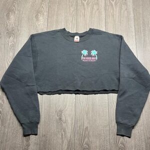 Vintage The Beach Boys Summer in Paradise 1990s Cropped Sweatshirt Black XL Band